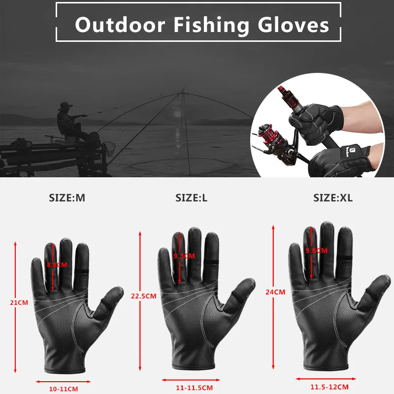 1 Pair Fishing Gloves Men Women Outdoor Fishing Protection Anti-slip 2 Cut  Finger Sports Fish Equipment Angling SBR Gloves - AliExpress