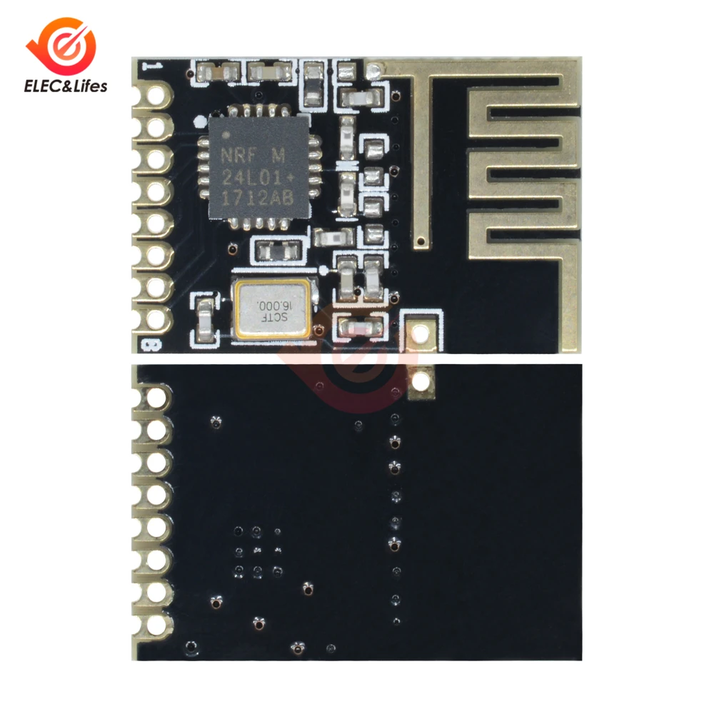 NRF24L01 SMD 2,4 ГГц беспроводной модуль приемопередатчика 1,27 мм Мини NRF беспроводной модуль увеличенная мощность версия регулятор напряжения