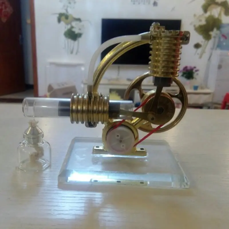 Micro Stirling engine model generator no need to add water dry air expansion generate power | Инструменты