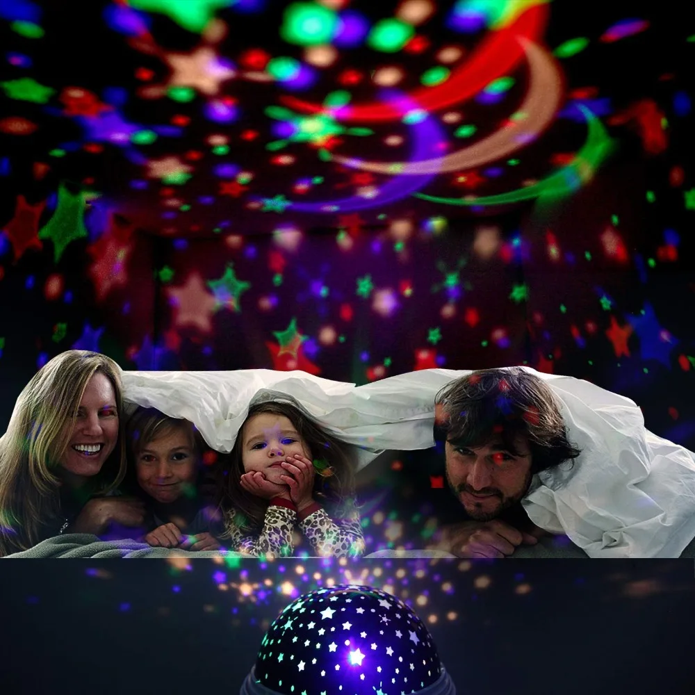 8 ألوان الدورية ستار العارض ليلة ضوء Luminaria المحيط مصباح طفل ليلة النوم الحضانة مصباح للطفل أطفال هدية الكريسماس