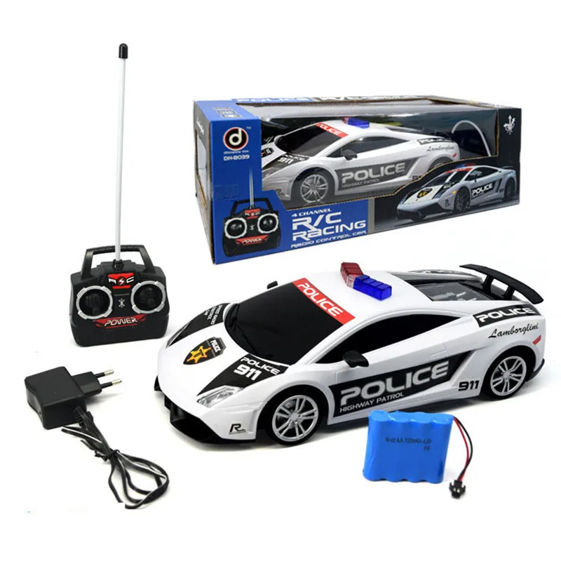 

Birthday Gift Supply 1:12 Patrol Wagon Model 4 Channel Highway Patrol Racing Control Car Toy