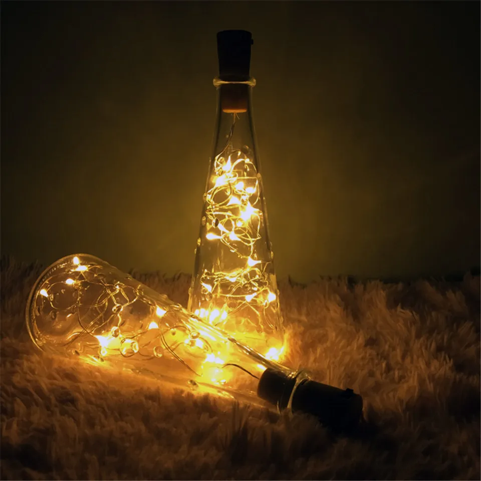 Водонепроницаемый 2 м 5 м светодиодный Сказочный светильник, Ночной светильник, прикроватная лампа, рождественское свадебное украшение от CR2032 на батарейках