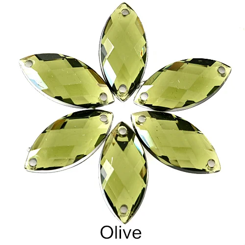 2 Sizes Horse Eye Acrylic Sew On Rhinestones Flatback Colorful Acrylic Glitter Crystals Stones For Women Dress Accessories B0656 