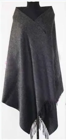 Зима Горячие Черный Для женщин шерстяная накидка Кашемир пашмины сплошной Цвет шарф шаль негабаритных 180*72 см