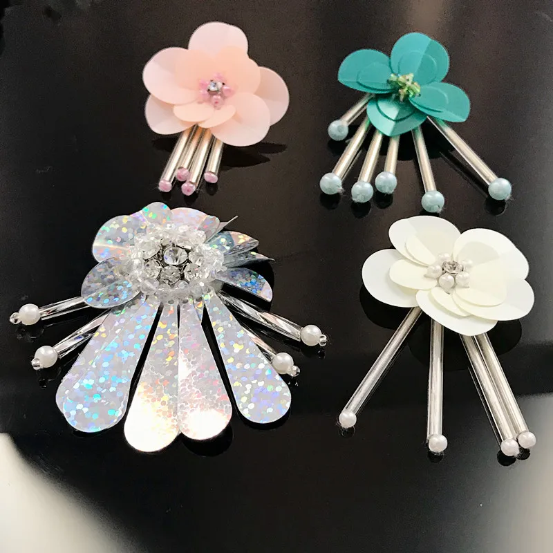 2 flower beaded patch