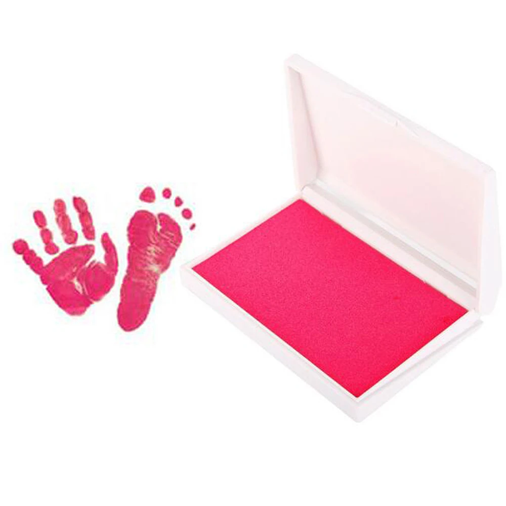 Новорожденный отпечаток руки ребенка отпечаток отпечатка пальца комплект Inkpad нетоксичные сувениры литье чернил коврик младенческой глиняные игрушки милые подарки