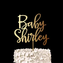 Персонализированные торт для детского праздника Топпер Выбор имени ребенка крещение Торт Топперы ребенок день рождения украшения