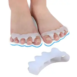 Силиконовый корректор силикагеля 1 пара гель; пальцы ног выпрямитель для ног разделители для ног ортопедические растяжки выравниваются