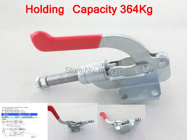 

Quickly Holding 40.9mm Plunger Stroke Push Pull Toggle Clamp 364Kg PC-36010