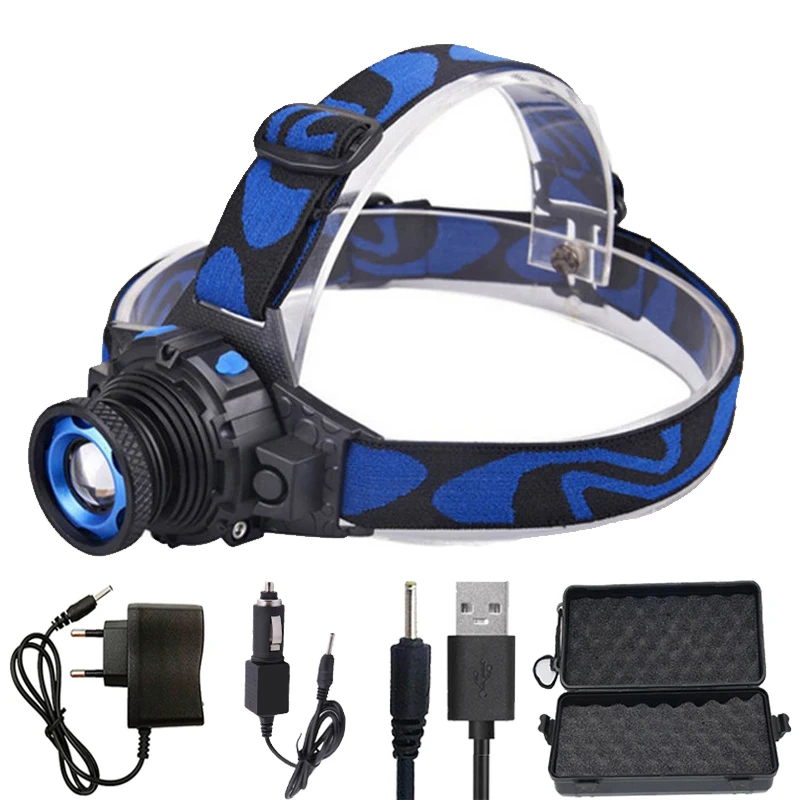 

z50 Led Bright Headlamp Head Light Head Flashlight LED Headlight Build-in Rechargeable Battery Head Lamp Zoomable