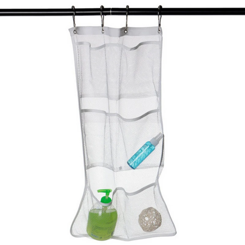 6 Pockets Caddy Storage Bag Bathroom Bath Tub Shower Organizer Mesh