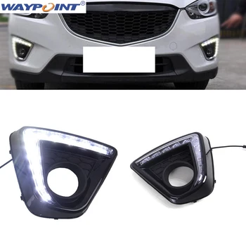 

For Mazda CX-5 2012-2016 Black Frame White Light DRL Daytime Running Light set