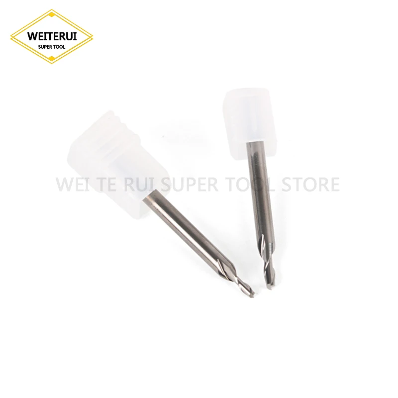 

1PC 2 Flutes Flat End Mills HRC 65 Cermet CNC Router Bits Endmill Milling Cutter Spiral Cutting Milling Tools