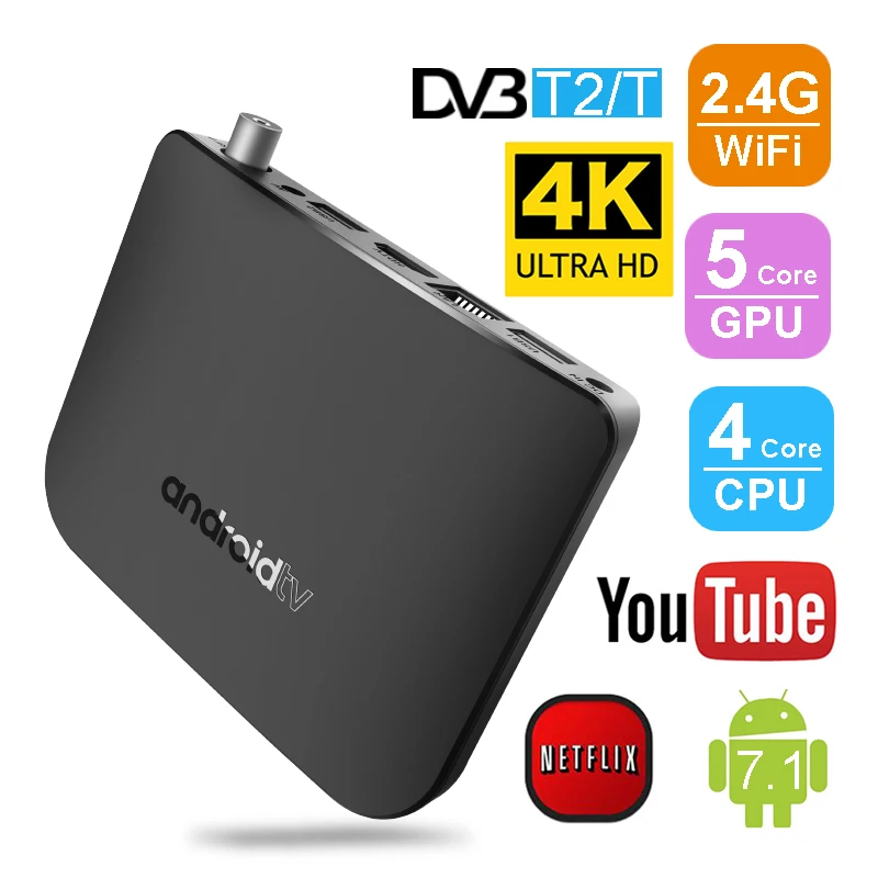 

MECOOL M8S Plus W DVB T2/T 1G 8G Combo Android TV Box Amlogic S905D Quad Core IPTV Set-top Box WiFi 4K HD 1080p Media Player