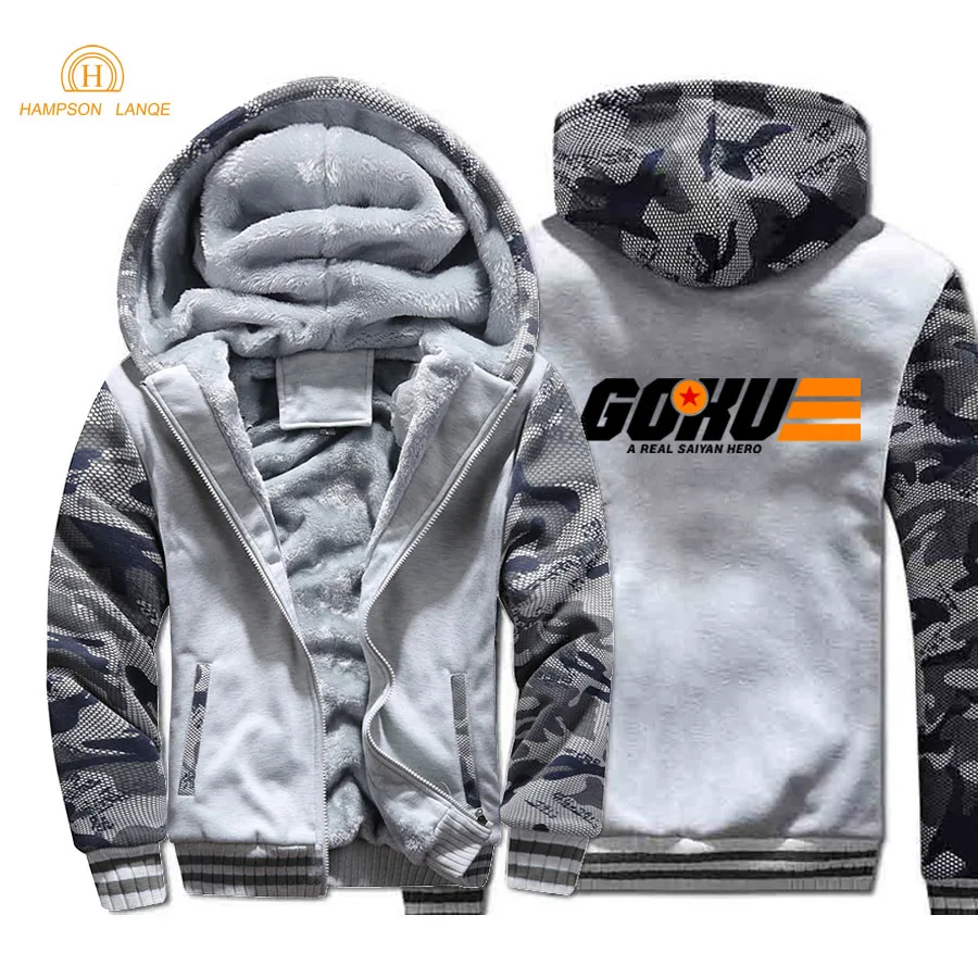 

2019 Autumn Winter Japan Anime Dragon Ball Z Hoodies Men High Quality Warm Men's Jackets Plus Size Zip Up Coat Brand Clothing