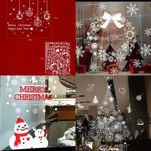 Christmas Snowflake Frozen Decal Window Removable Wall Sticker Vinyl Art Xmas Home Decor