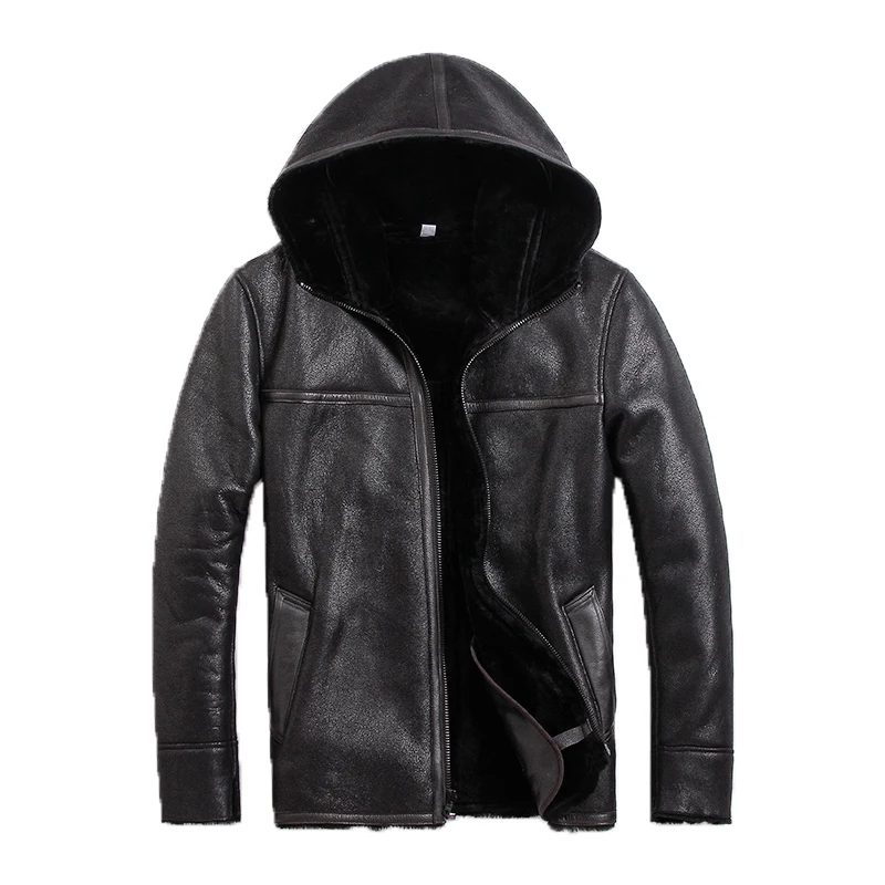 

Original ecological integration sheep fur leather leather men cultivate morality even cap warm warm jacket big yards men tide