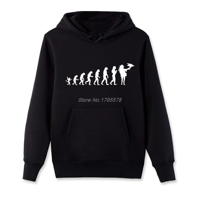 Хищных птиц и соколиный толстовка посвященная теме эволюции Для мужчин