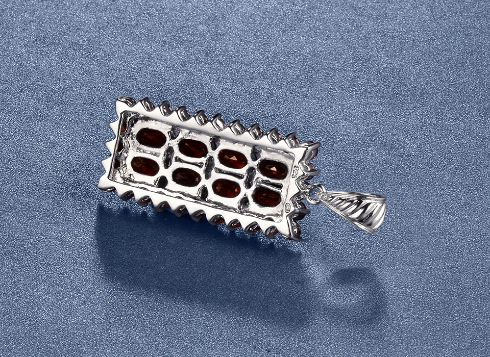 Hutang гранатовый кулон 7.26ct натуральный камень серебро 925 пробы цепочки и ожерелья изысканные модные ювелирные изделия для Best подарок