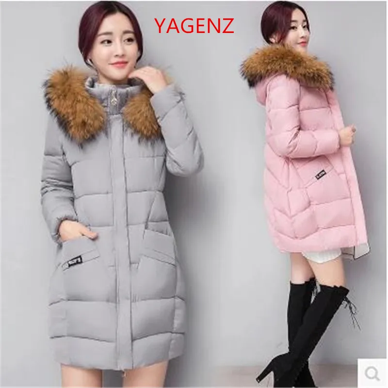 

Winter coats for young women Large size Heavy hair collar Winter jacket Thickening Hooded Eiderdown cotton Winter coat K2389