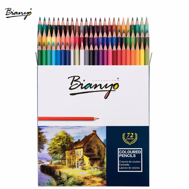 Bianyo 72 Цвета нетоксичные Классический масло Цветной карандаш набор для детей специальные подарки рисования карандашный рисунок художественная школа поставки