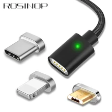 Best Price Rosinop 2.4A Fast Charging 3 in 1 Magnetic Cable For iphone Lightning Cable USB Type C cabel For samsung Magnetic Micro USB Best Price Rosinop 2.4A Fast Charging 3 in 1 Magnetic Cable For iphone Lightning Cable USB Type C cabel For samsung Magnetic Micro USB