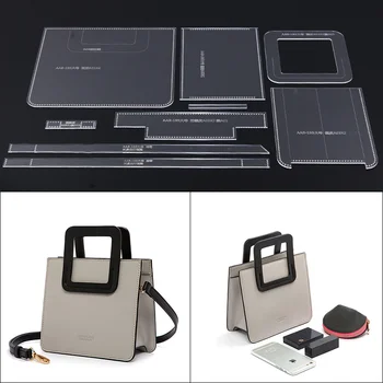 

Leather Handmade Craft women`s shoulder bag Sewing Pattern Acrylic Stencil Template Sewing accessories with holes