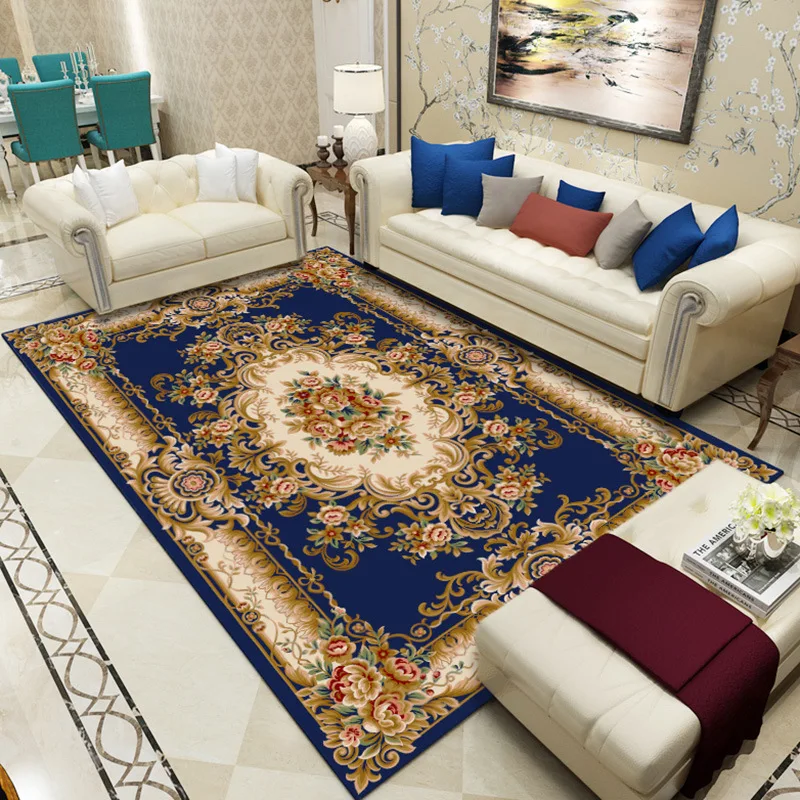 Europe Persian Carpets For Living Room Hotel Carpet Bedroom Flower Sofa Coffee Table Rug Study Room Floor Mat Palace Soft Rugs