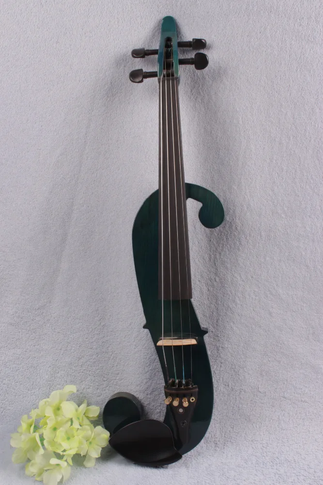 Electric viola blue 16 inch 4 string silent wonderful Solid wood Powerful Sound in Violin Parts