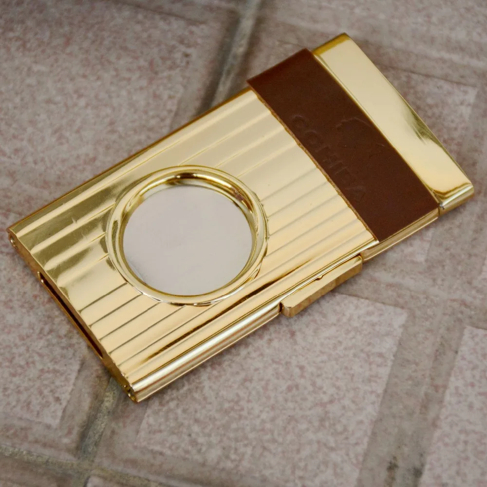 

COHIBA Golden Cigar Cutter Stainless Steel Sharp Blades Scissors