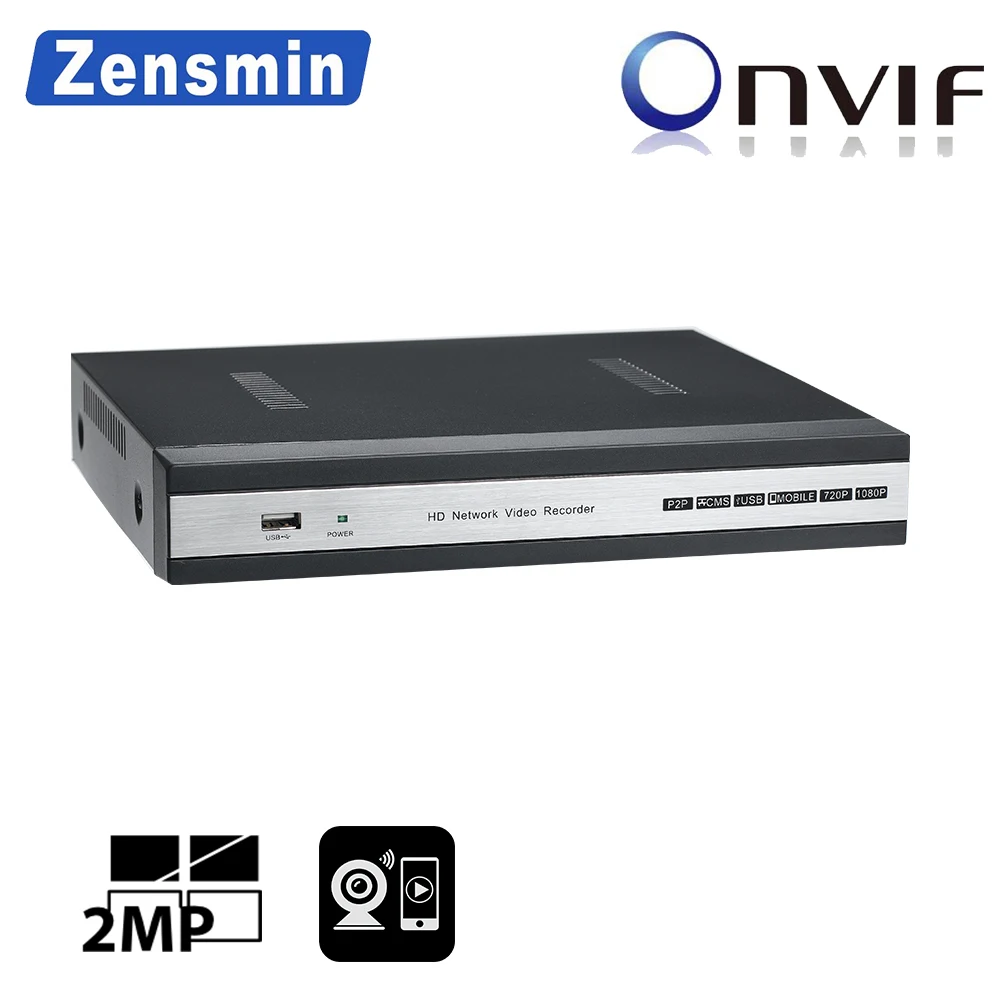 

Zensmin H.265 XMeye FULL HD 8ch IP PoE NVR 2.0MP 5.0MP realtime p2p 48V VGA HDMI Onvif 1SATA 6TB HDD security cctv ipc recorder