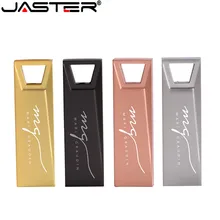 JASTER USB 2,0 Водонепроницаемый металлический USB флеш-накопитель 128 Гб 64 ГБ 32 ГБ 16 ГБ USB флешка металлическая ручка-накопитель реальная емкость(5 шт., Пользовательский логотип