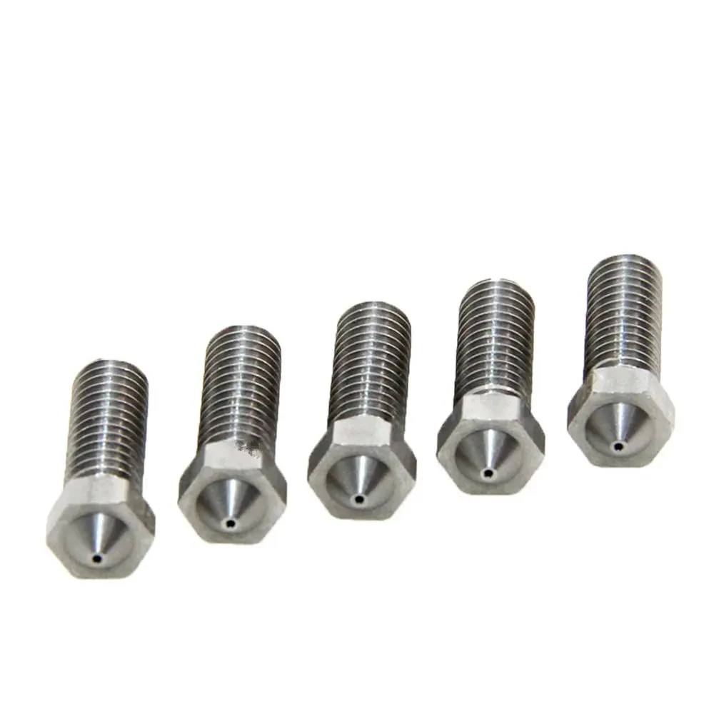 

Stainless Volcano Nozzle 0.2/0.3/0.4/0.5/0.6/0.8/1.0/1.2mm M6 Thread for 3D Printer V6 Extruder J-head/E3D 1.75mm ABS PLA Filame