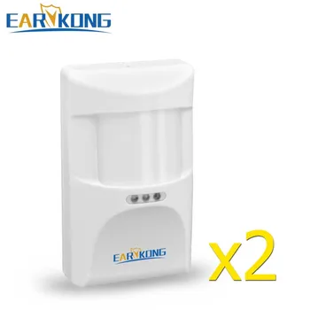 

Hot Selling 2 pieces 433MHz Wireless PET Immune Detector Suitable for below 25kg , For G90B/Wifi GSM Alarm System