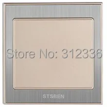 Международный стандарт пустой пространство настенная розетка мощность шампанское золото настенный выключатель