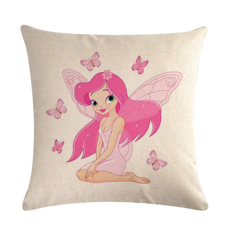 Сказок для девочек ButterflyHomerDecor чехол подушки Наволочки покрытия подушек размером