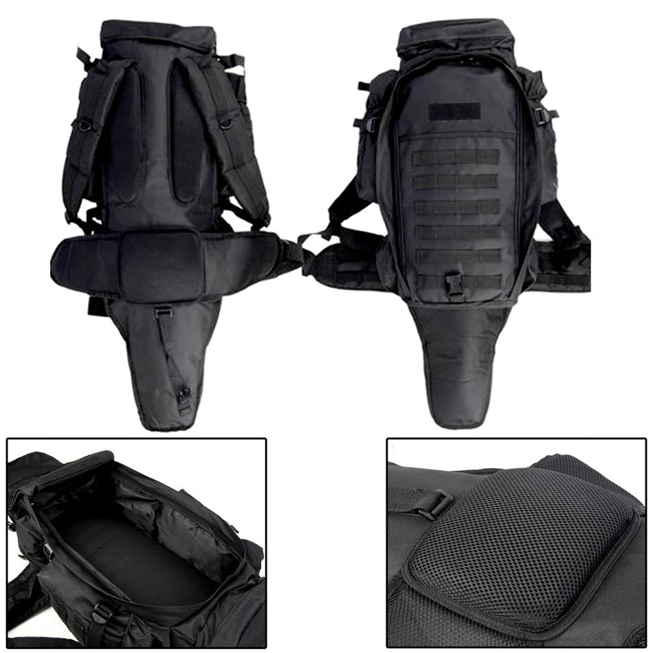 65L Large Capacity Waterproof Tactical Military Backpack Sturdy Nylon Durable Gun Rucksack for Travel Hiking Camping Hunting