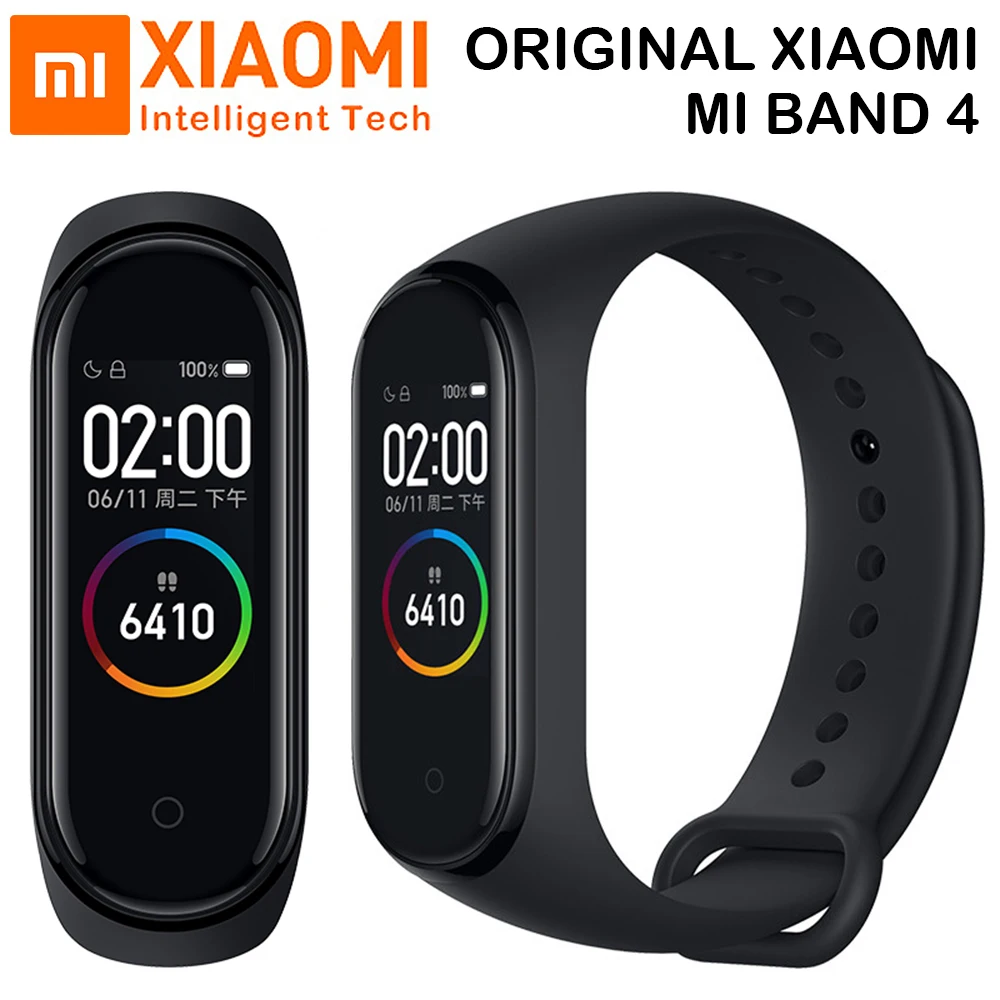 Оригинальный фитнес браслет Xiaomi Mi Band 4 / Smart Miband 3 с цветным экраном пульсометром
