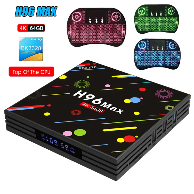 

H96 Max H2 4G 64G Android 7.1 TV Box RK3328 Quad Core 4K HD Smart Tv 2.4G/5G Dual WiFi USB 3.0 Bluetooth 4.0 Media Player