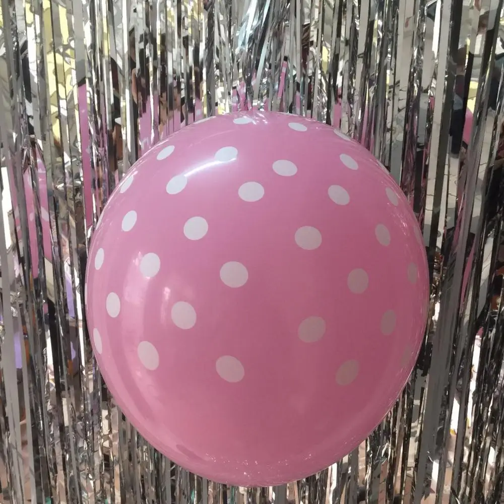 12 дюймов с изображением мультяшных персонажей для Silver Cat воздушных шаров из латекса, с узором в горошек Детские счастливые День рождения украшения шары игрушки для вечеринки в стиле сафари Животные для домашних животных - Цвет: Pink