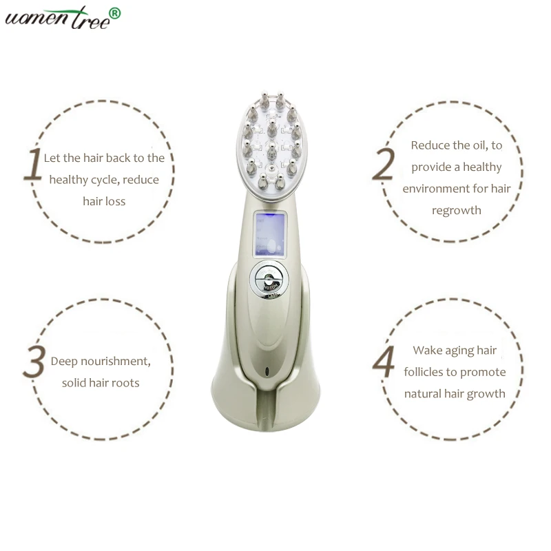 Portable USB Rechargeable Hair Loss Treatment RF EMS