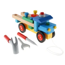 Деревянный тоннель использование в рукоделии строительный Рабочий набор инструментов игровой игрушечный грузовик
