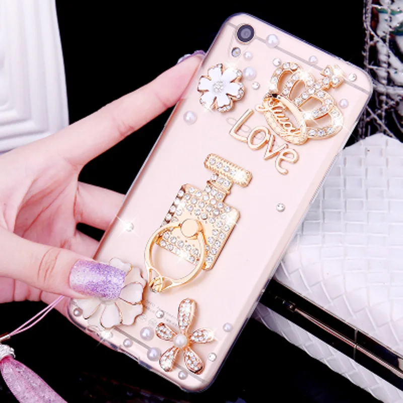 For LG V30 Handmade Rhinestone Phone case+Luxury Woman Diamond Bling