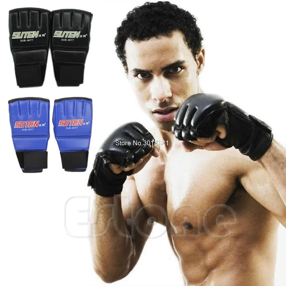 

Cool MMA Muay Thai Training Gym Punching Bag Sparring Half Mitts Boxing Gloves