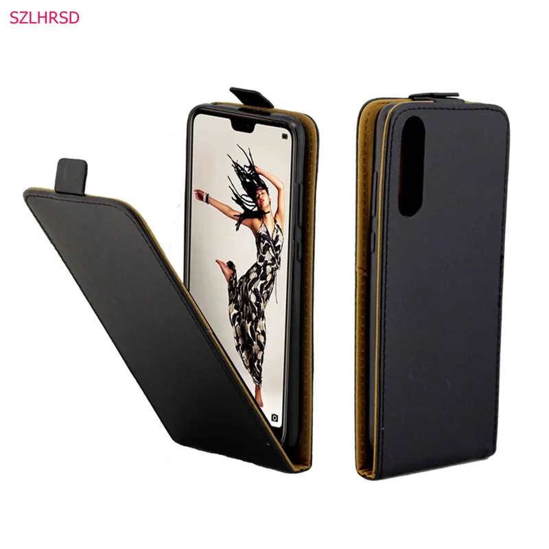 

New style Up and Down Vertical Flip Leather Cover Bags Skin Phone Case for Huawei P20 Pro Business Fundas