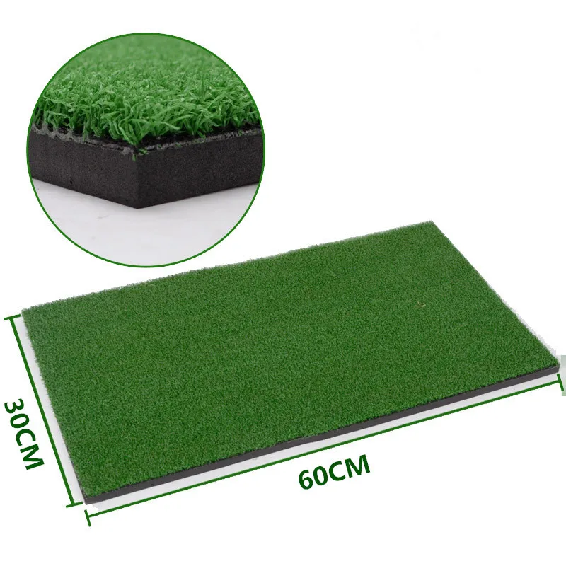 Golf Mat 30X60CM Residential Practice Hitting Mat Rubber Tee Holder Golf Putting Mat Outdoor Indoor Training Equipment Aid