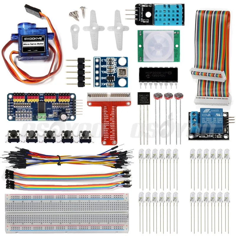 Конечная умная система Интернет вещей комплект для Raspberry Pi3 RPI3 DIY IOT с макетом Серводвигатель PWN датчик жесткого диска