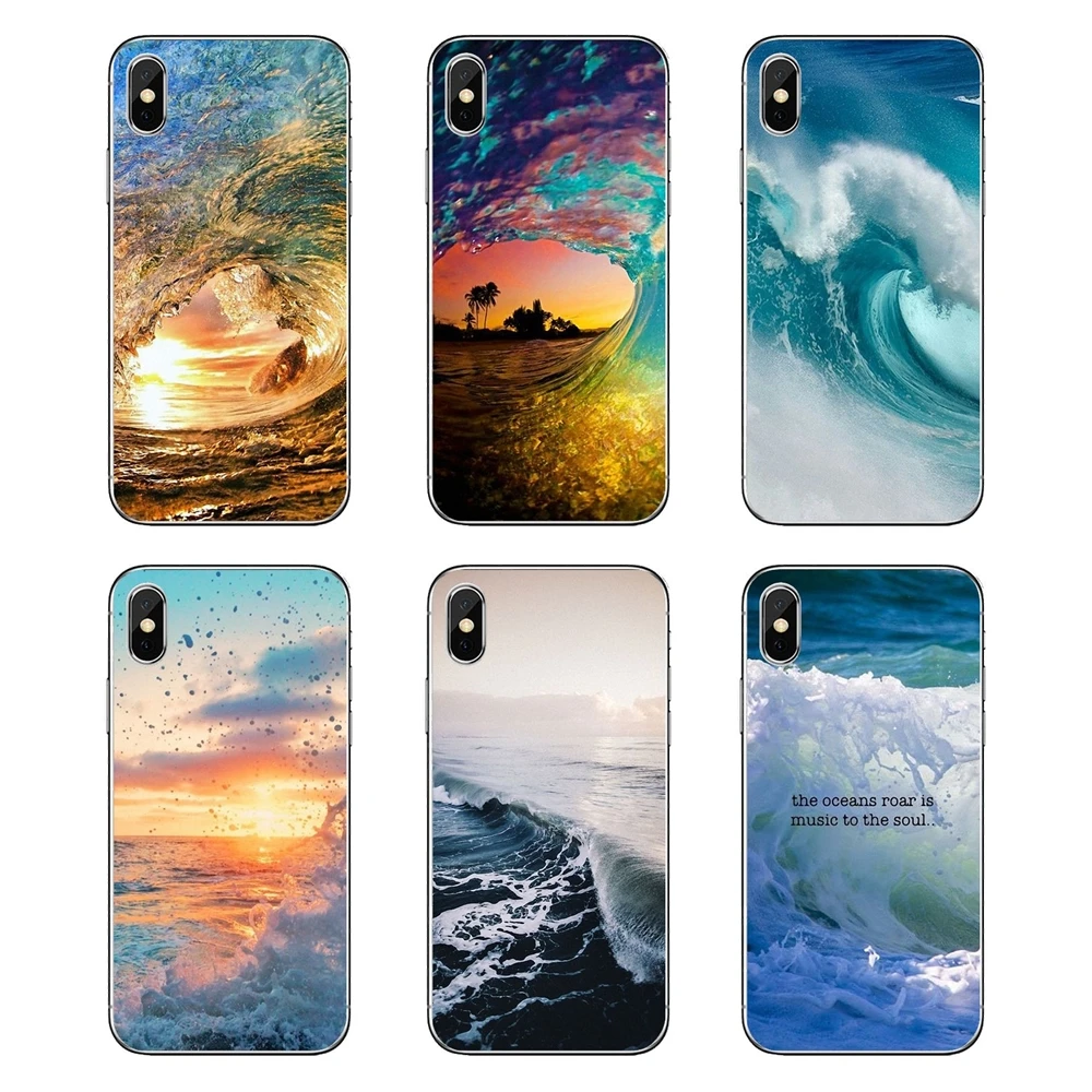 

Soft Transparent Shell Covers For Xiaomi Mi A1 A2 5X 6X 8 lite SE Pro Max Mix 2 2S 3 Mi5 Mi5S Summer nature sea blue Ocean Waves