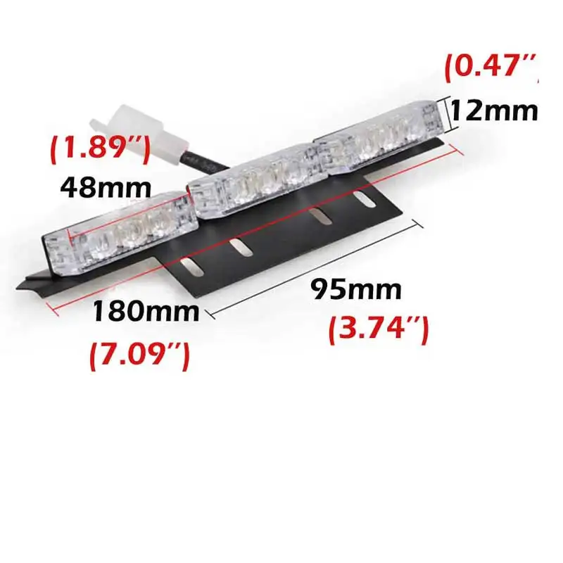 FUGSAME 8*9 72LED Автомобильная вспышка стробоскоп свет водонепроницаемый Янтарный 3 Мигающий Современный безопасность дорожного движения