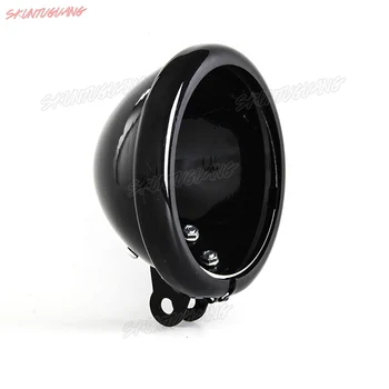 

Black 5.75 inch headlight Housing Bucket Round Trim Ring Mounting Lamp Holder for Harley Motorcycle FXWG Chopper Motorcycle